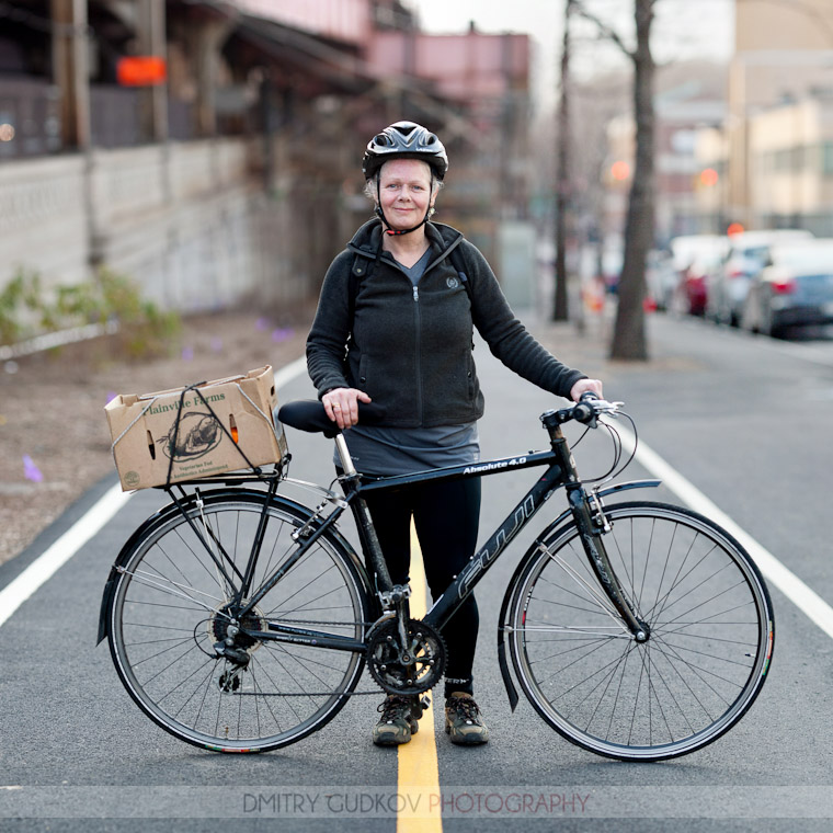 Sally new york bike portrait