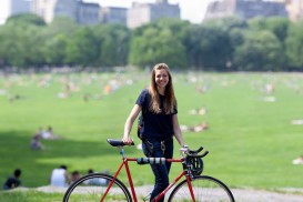New York bike portrait Kim in Central Park