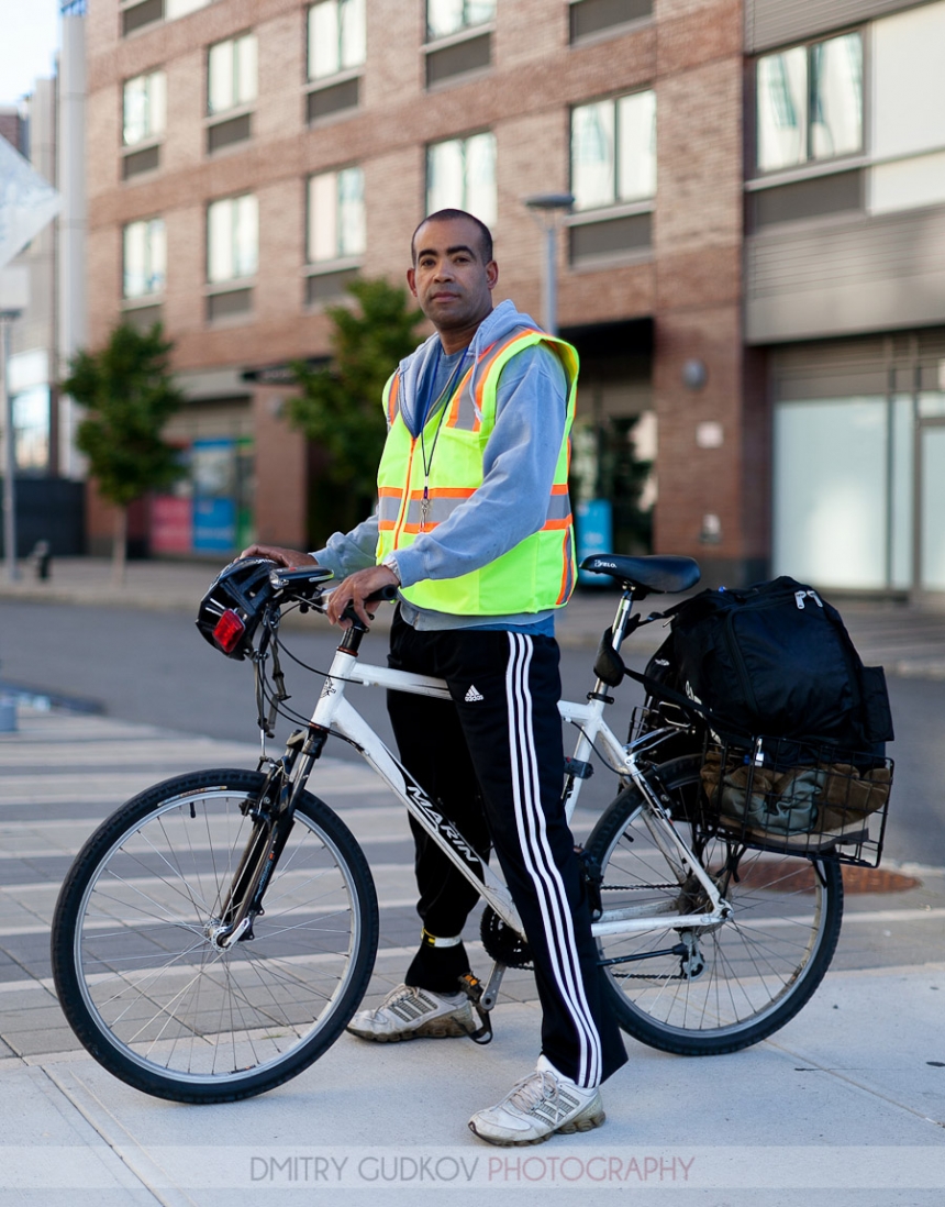 Jono bicycle portrait in Brooklyn