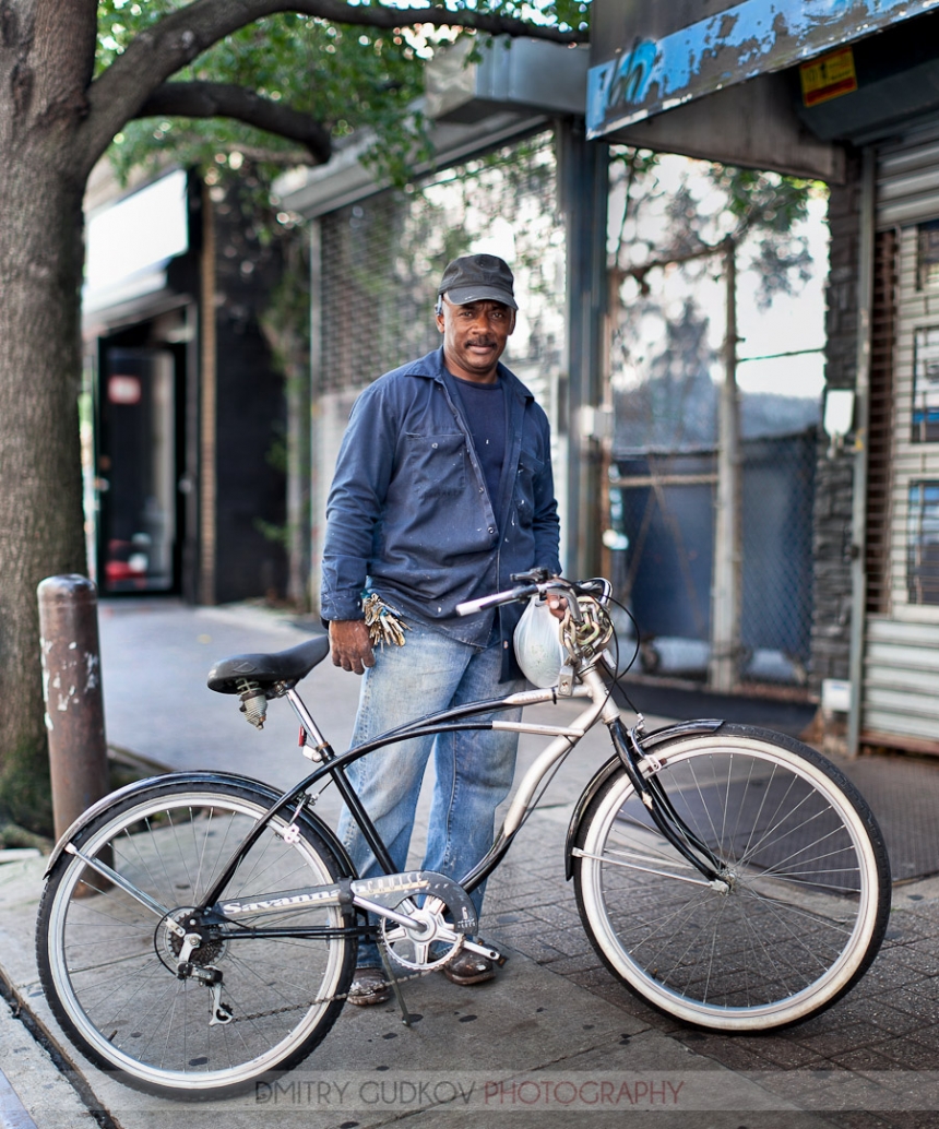 bicycle portrait of julio on the lower east side